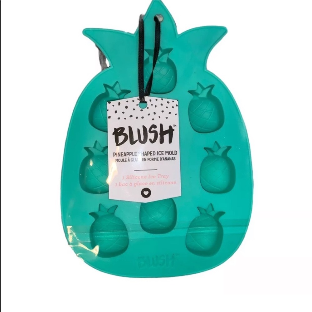 NWT Blush Pineapple Shaped Ice Mold One Silicone Ice Tray